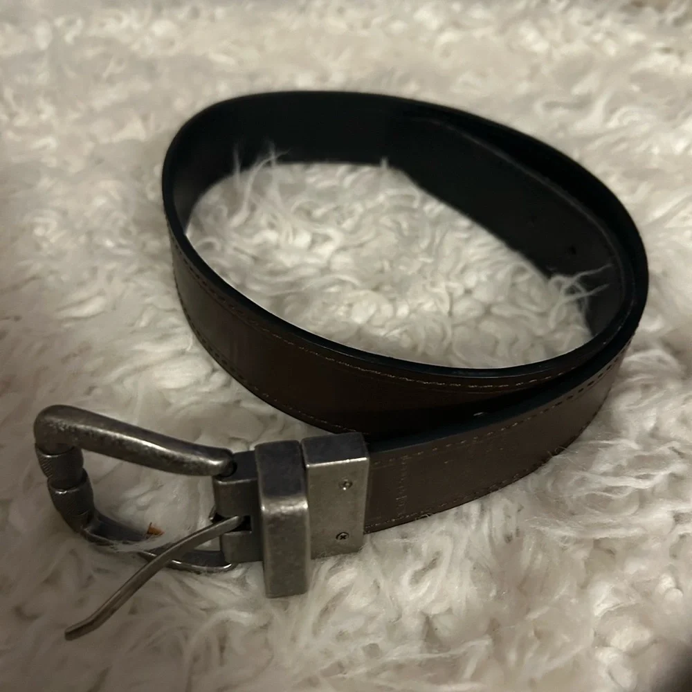 DICKIES Boy's Black brown reversible belt Leather total 29” small
